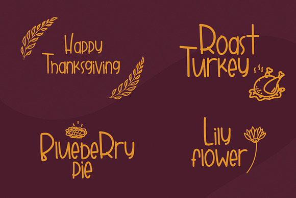 Gobbie Gobble - Thanks Giving Font in Display Fonts - product preview 3