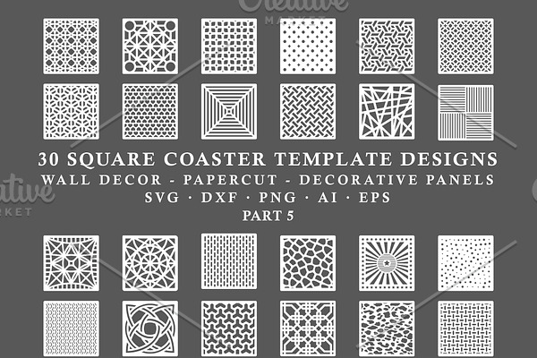 Coaster & Wall Decor Cut Files Pack