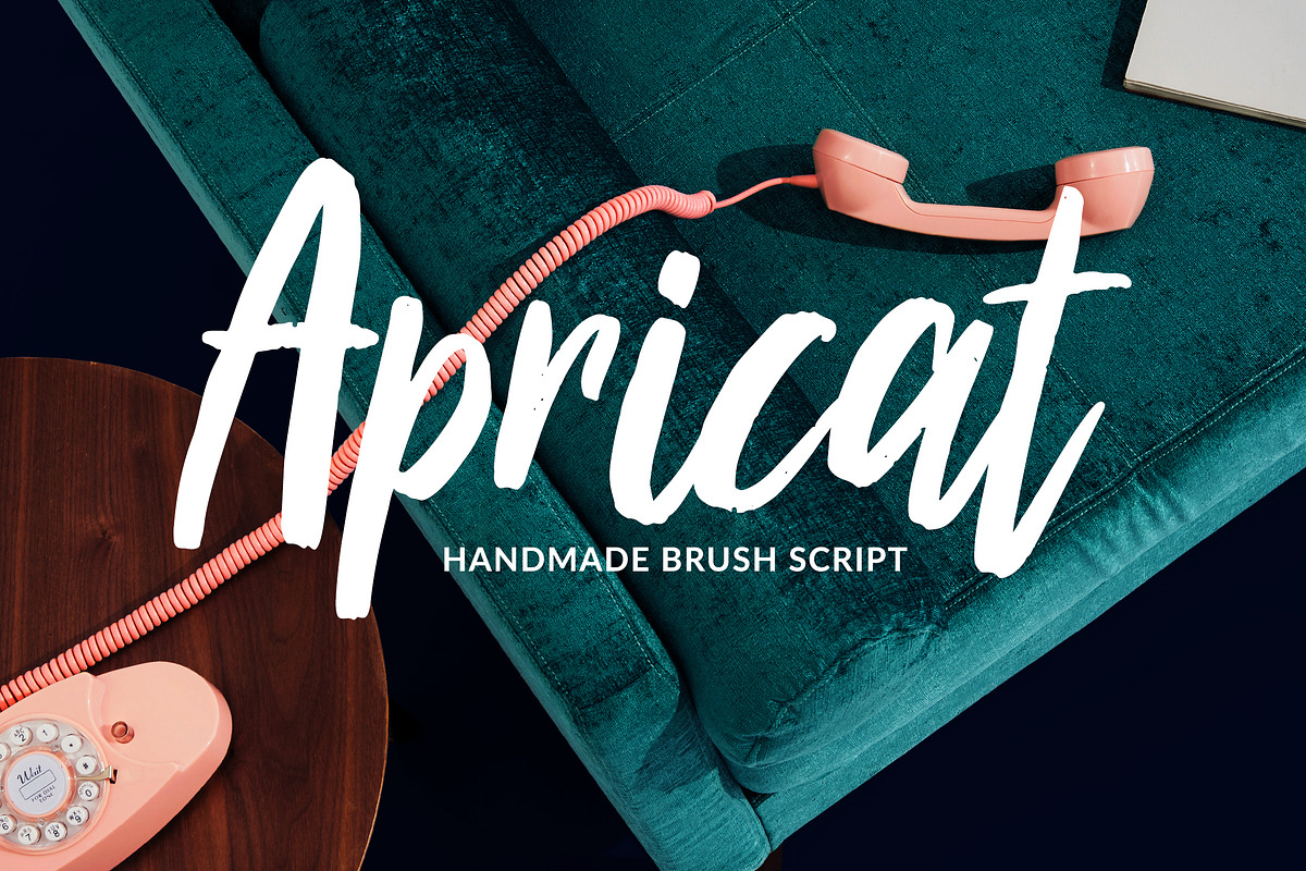 Apricat Brush Script in Display Fonts - product preview 8