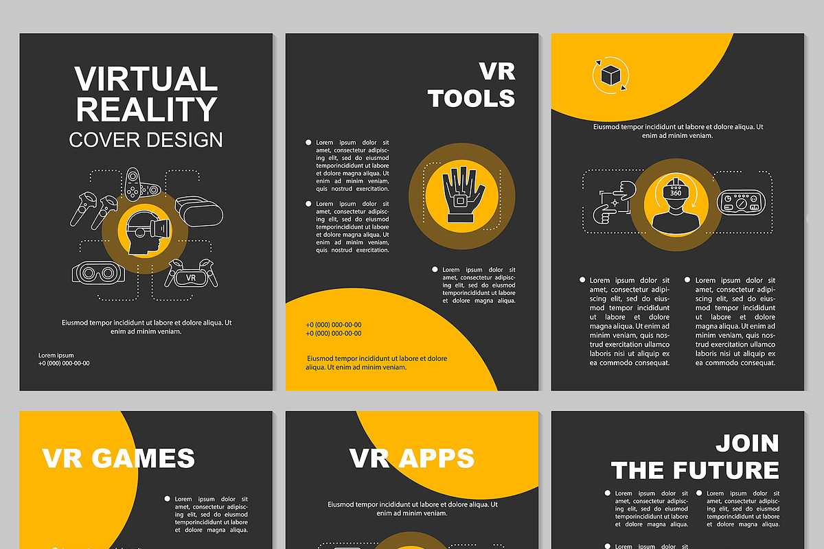 Virtual reality tech brochure in Brochure Templates - product preview 8