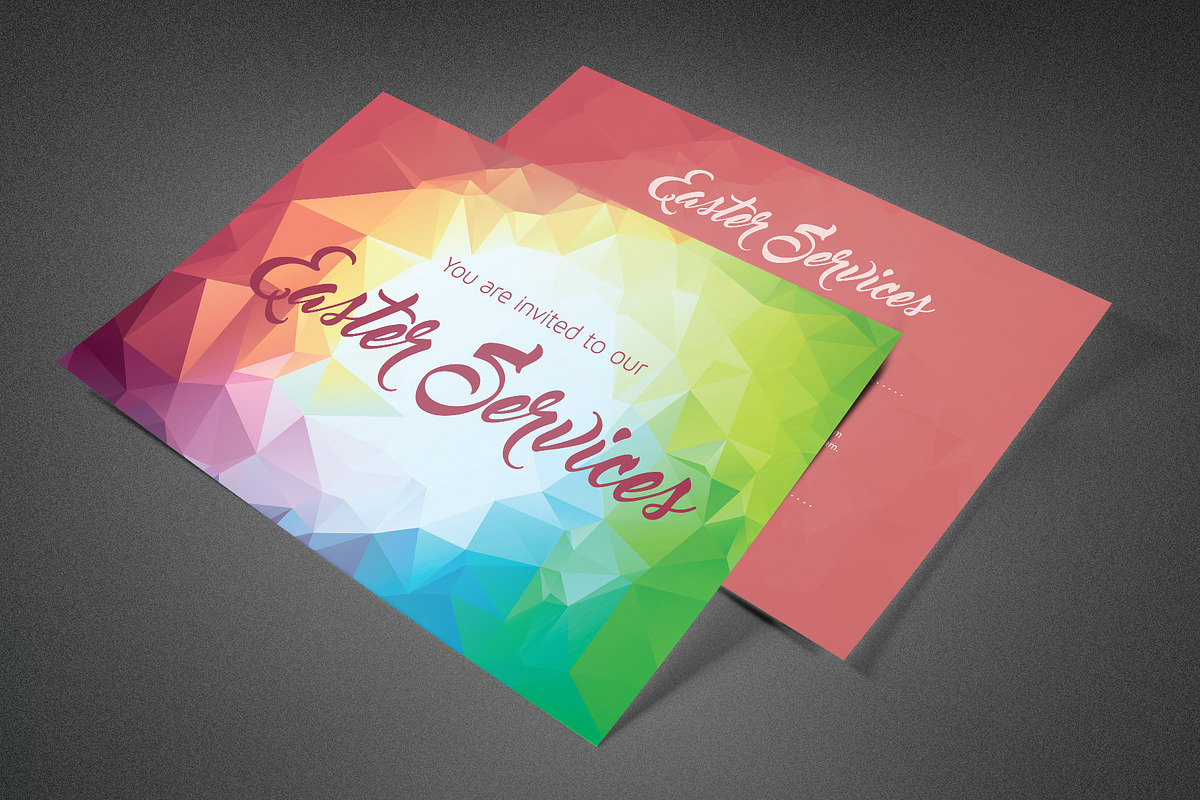 Easter Church Postcard Template in Postcard Templates - product preview 8