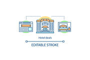 Hotel deals concept icon