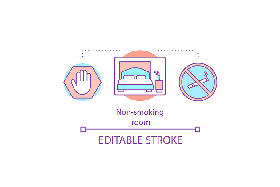 Non-smoking room concept icon in Icons - product preview 8