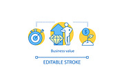 Business value concept icon