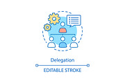 Delegation concept icon