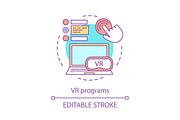 VR programs concept icon
