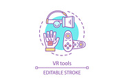 VR tools concept icon