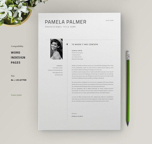 Resume Template / Cv / Word in Resume Templates - product preview 4