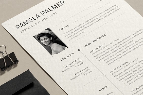 Resume Template / Cv / Word in Resume Templates - product preview 5
