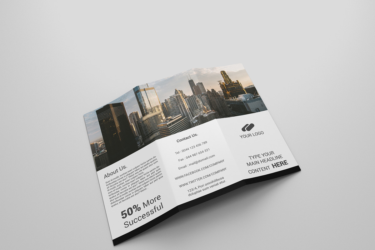 Business Tri-fold Brochure in Brochure Templates - product preview 8