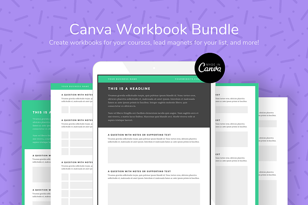 Canva Workbook Template Bundle