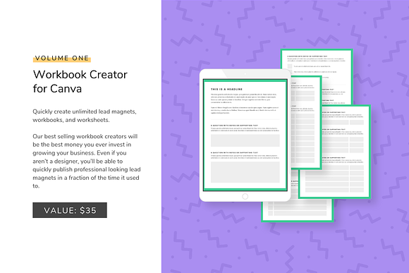 Canva Workbook Template Bundle in Magazine Templates - product preview 2
