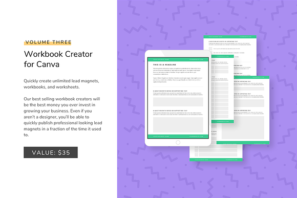 Canva Workbook Template Bundle in Magazine Templates - product preview 4