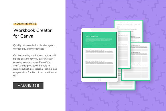 Canva Workbook Template Bundle in Magazine Templates - product preview 5