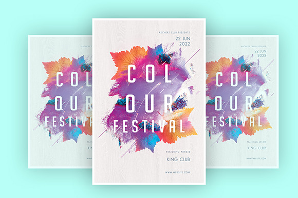 COLOR FESTIVAL in Invitation Templates - product preview 1