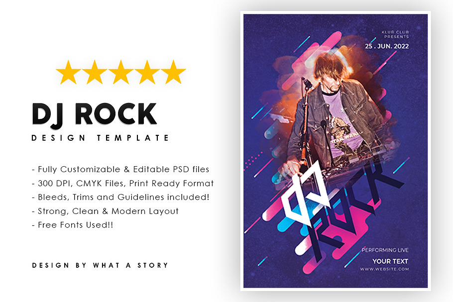 DJ ROCK in Invitation Templates - product preview 8