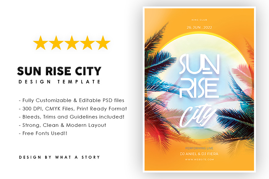 SUN RISE CIYT in Invitation Templates - product preview 8