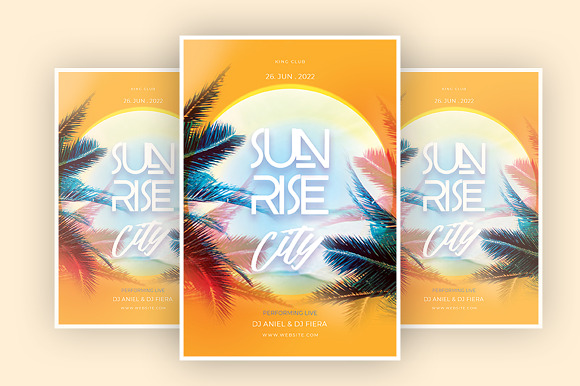 SUN RISE CIYT in Invitation Templates - product preview 1