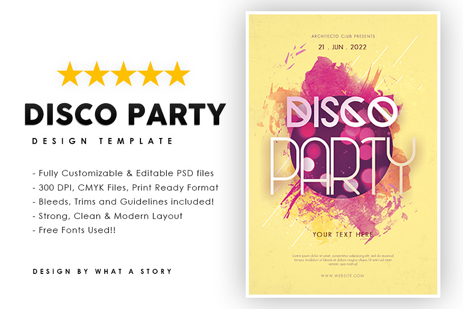 Disco Party in Invitation Templates - product preview 8