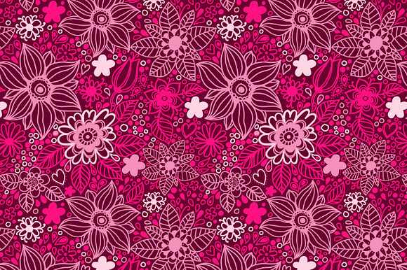 Set of 18 romantic seamless patterns in Patterns - product preview 2
