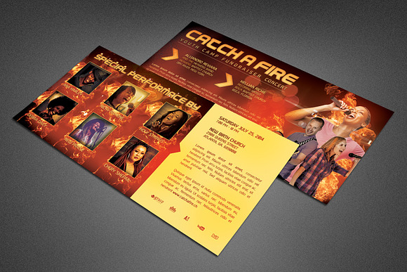 Catch A Fire Church Concert Flyer in Flyer Templates - product preview 1