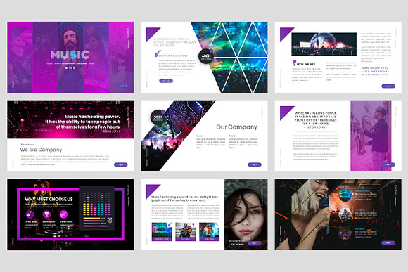 Music-Event Google Slides Template in Google Slides Templates - product preview 1