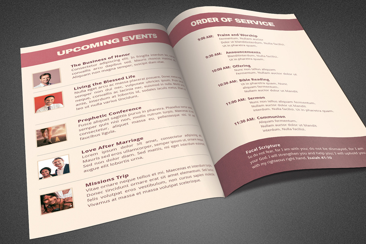 Final Journey Church Bulletin in Brochure Templates - product preview 8