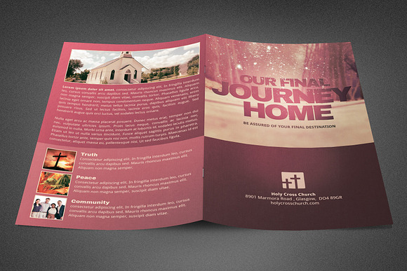Final Journey Church Bulletin in Brochure Templates - product preview 2