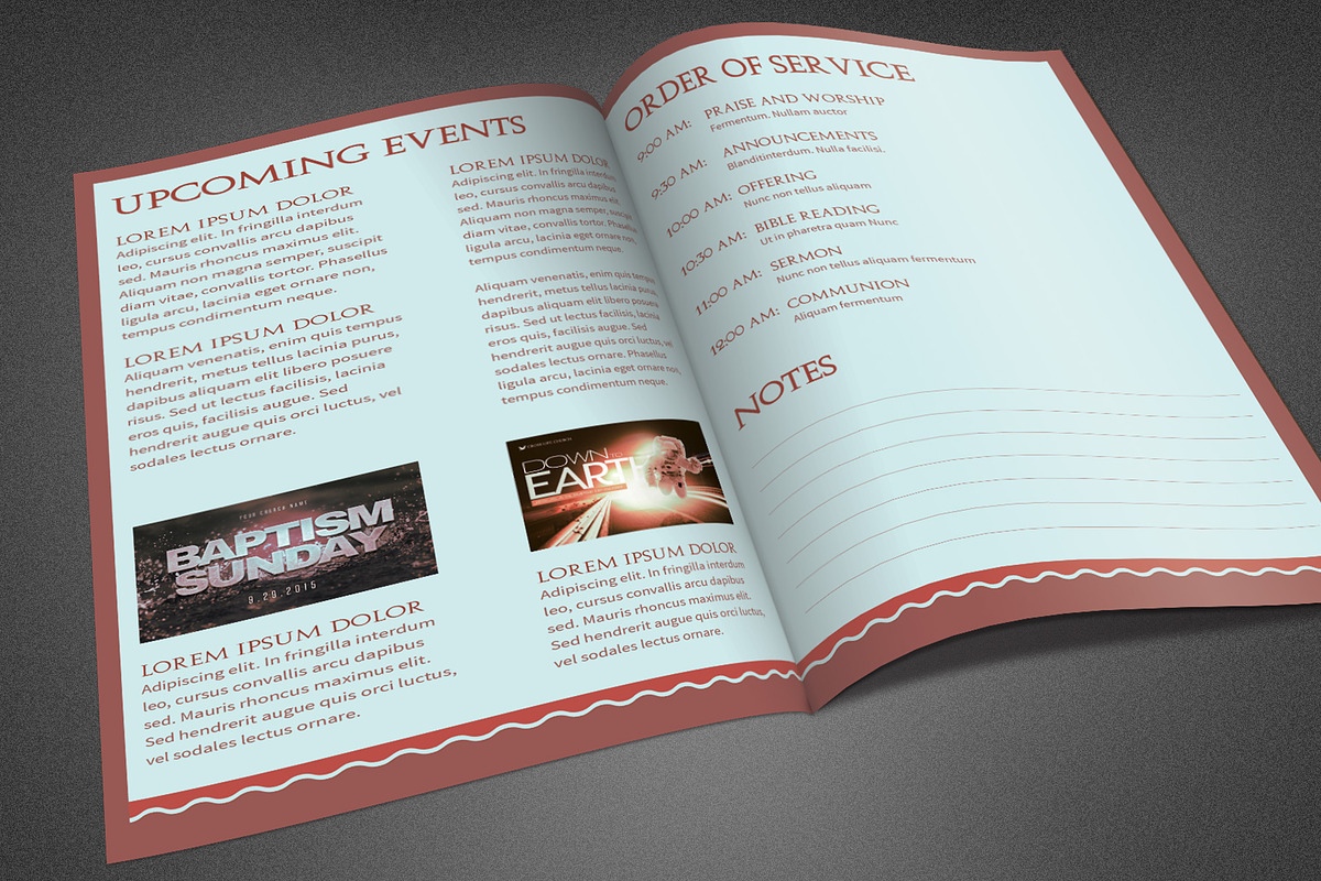 Lot's Wife Church Bulletin Template in Brochure Templates - product preview 8