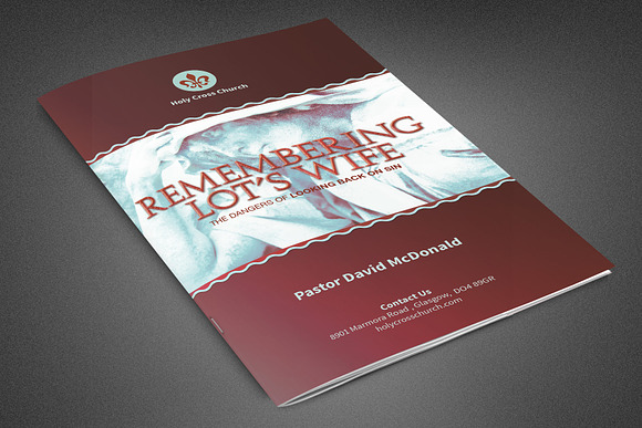 Lot's Wife Church Bulletin Template in Brochure Templates - product preview 1