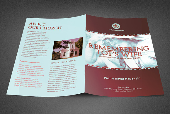 Lot's Wife Church Bulletin Template in Brochure Templates - product preview 2