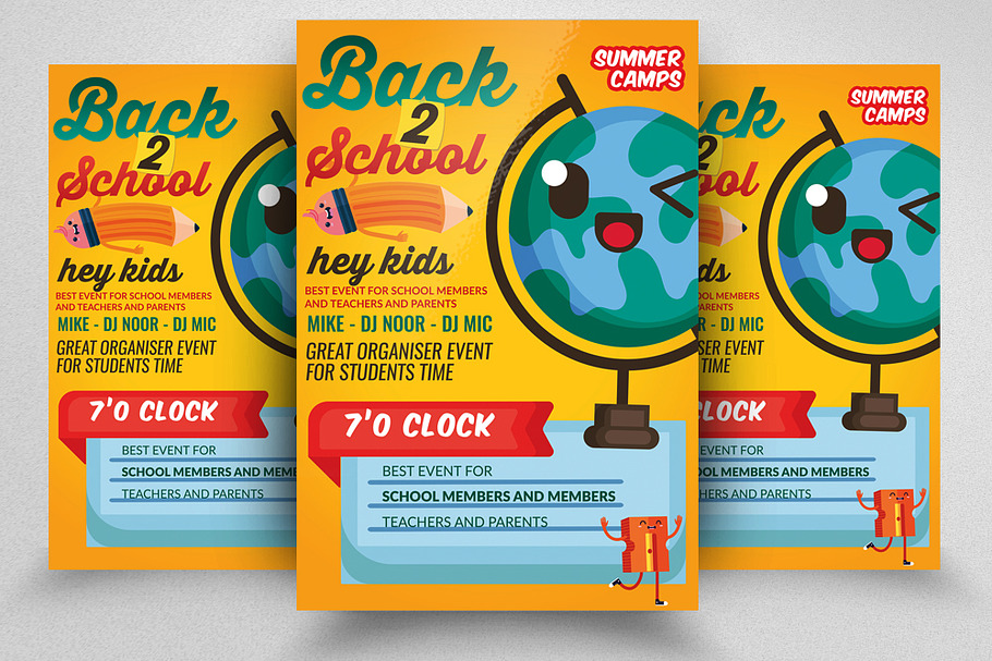 Back to School Flyer Template in Invitation Templates - product preview 8