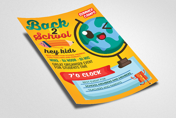 Back to School Flyer Template in Invitation Templates - product preview 1