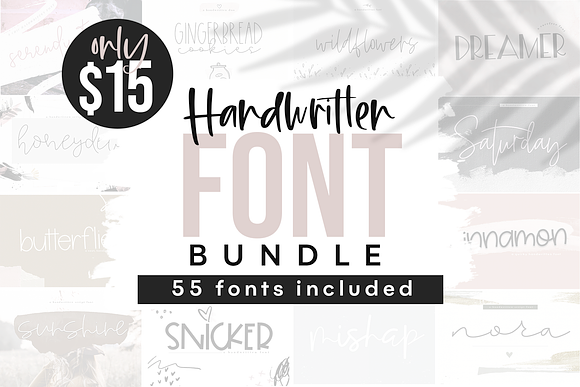 Handwritten Font Bundle in Hand-lettered Fonts - product preview 111