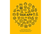 Taxi App Banner Round Design