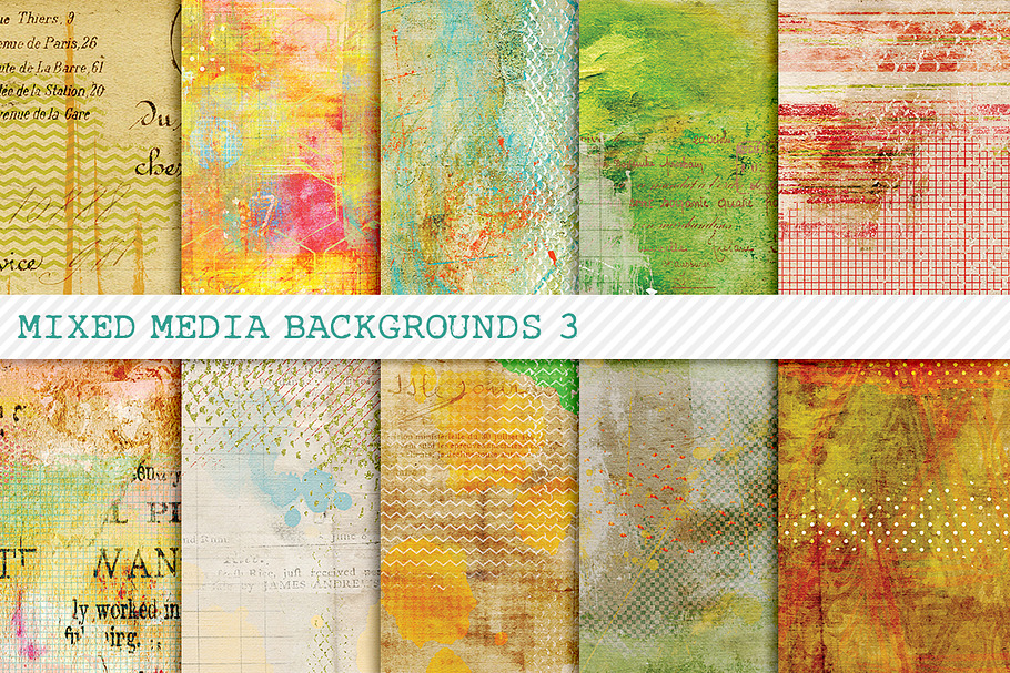 Mixed Media Backgrounds 3 in Textures - product preview 8