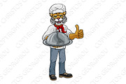 Wildcat Chef Mascot Cartoon