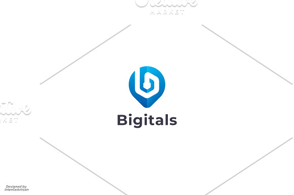 Binary Tech Letter B Logo in Logo Templates - product preview 1