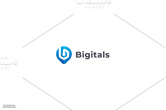 Binary Tech Letter B Logo in Logo Templates - product preview 2