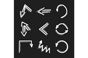 Set of hand drawn arrow icons