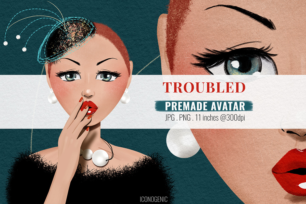 Troubled – Styled Avatar in Illustrations - product preview 8