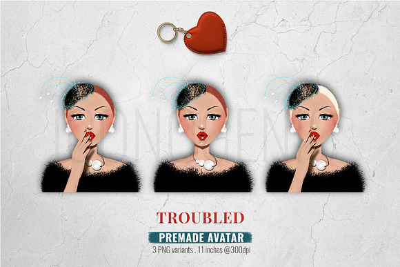 Troubled – Styled Avatar in Illustrations - product preview 1