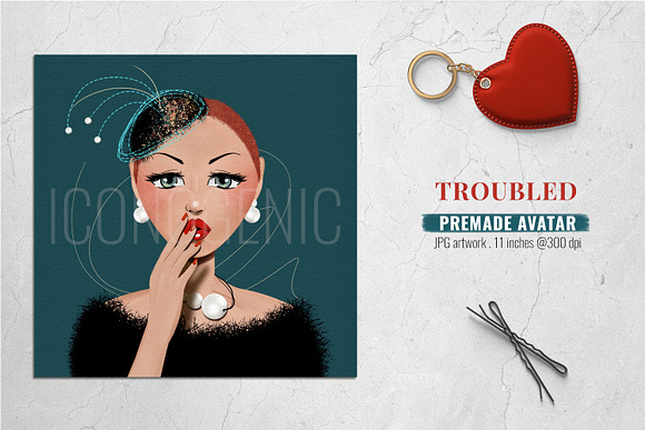 Troubled – Styled Avatar in Illustrations - product preview 2