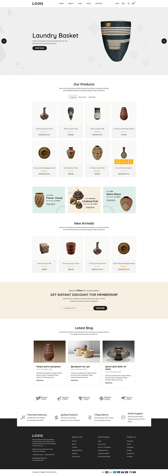 Louis – Handmade Shopify Theme in Themes - product preview 1