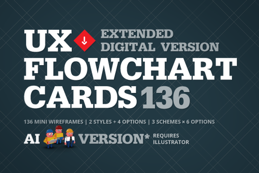 UX Flowchart Cards | AI Version
