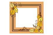 Autumn Frame Consisting of Two Lines