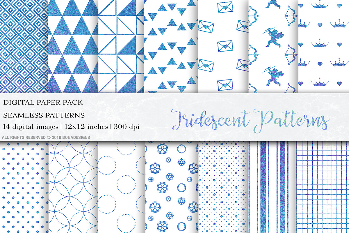 Iridescent Nautical Seamless Pattern in Patterns - product preview 8