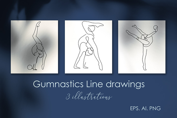 Gymnastics graphics illustration