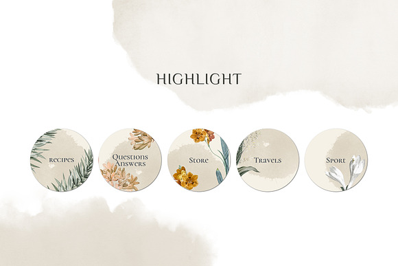 FLORAL Instagram Templates in Instagram Templates - product preview 3