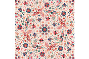 Mexican embroidery seamless pattern